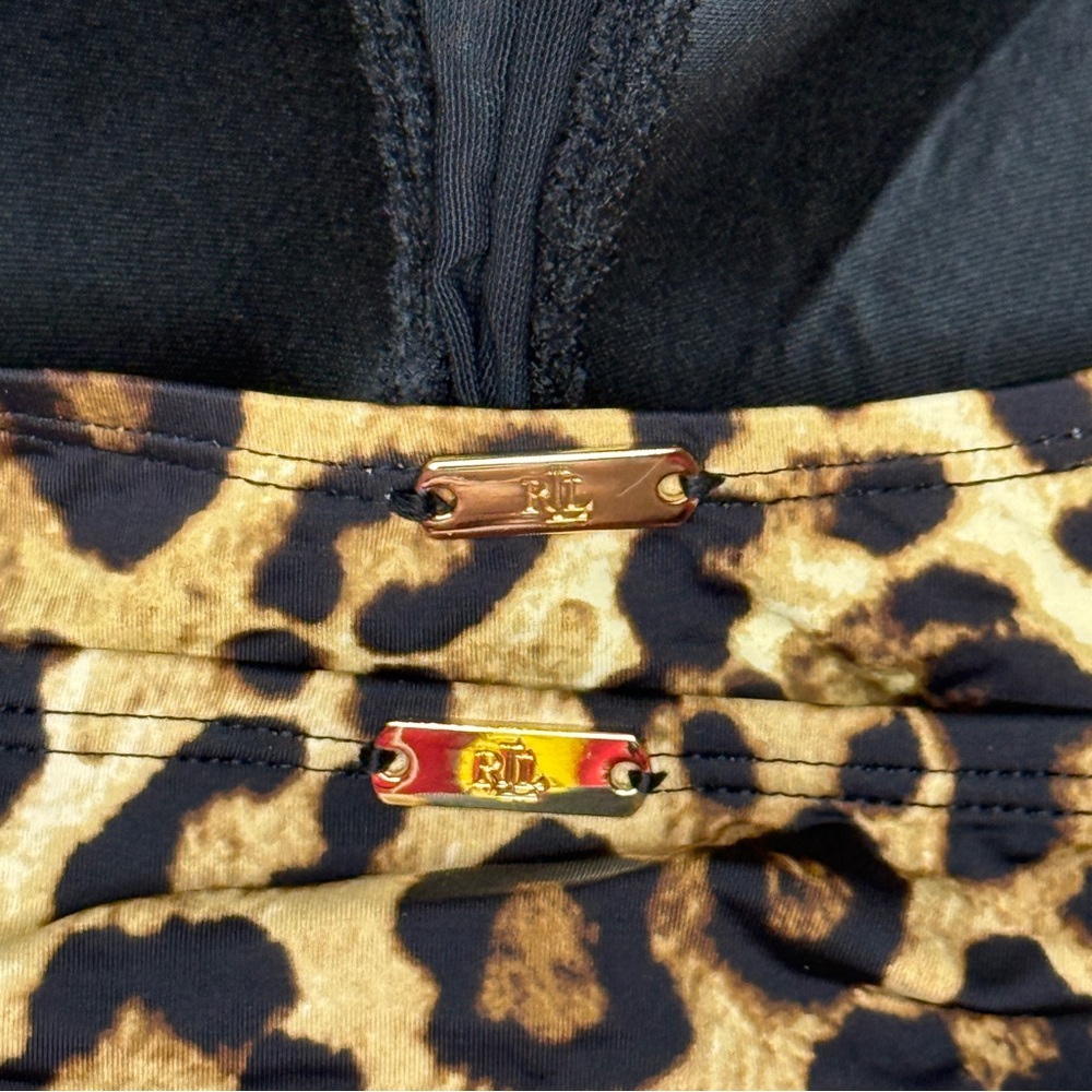 NWT | Lauren Ralph Lauren | Leopard Print Tankini Set Two-Piece Swimsuit | US 10 - Picture 7 of 12